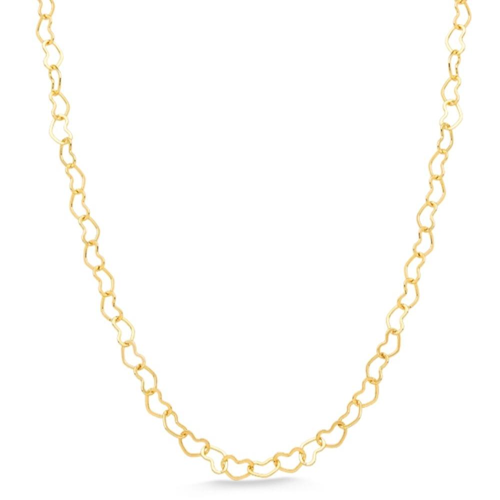 COLAR CHOKER ELOS DE CORAÇÕES FOLHEADO A OURO 18K
