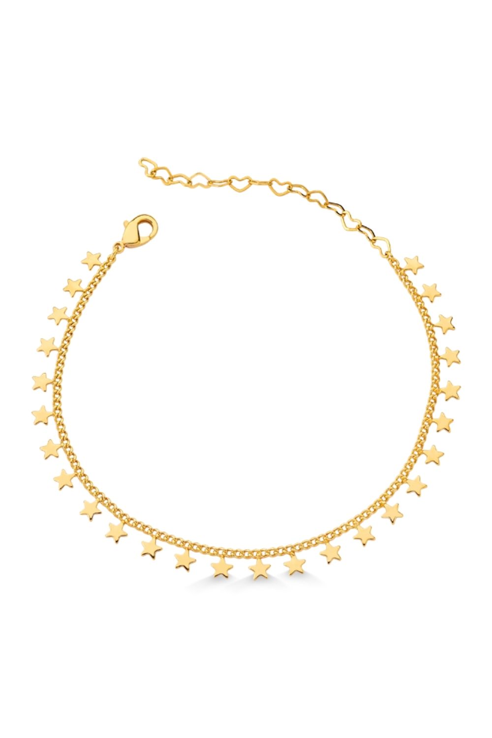 PULSEIRA COM ESTRELAS FOLHEADA A OURO 18K