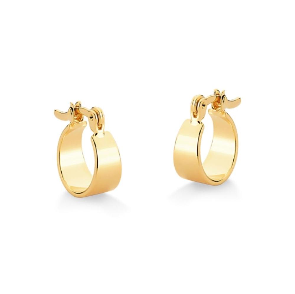 BRINCO DE ARGOLA FECHADA PEQUENO FOLHEADO A OURO 18K