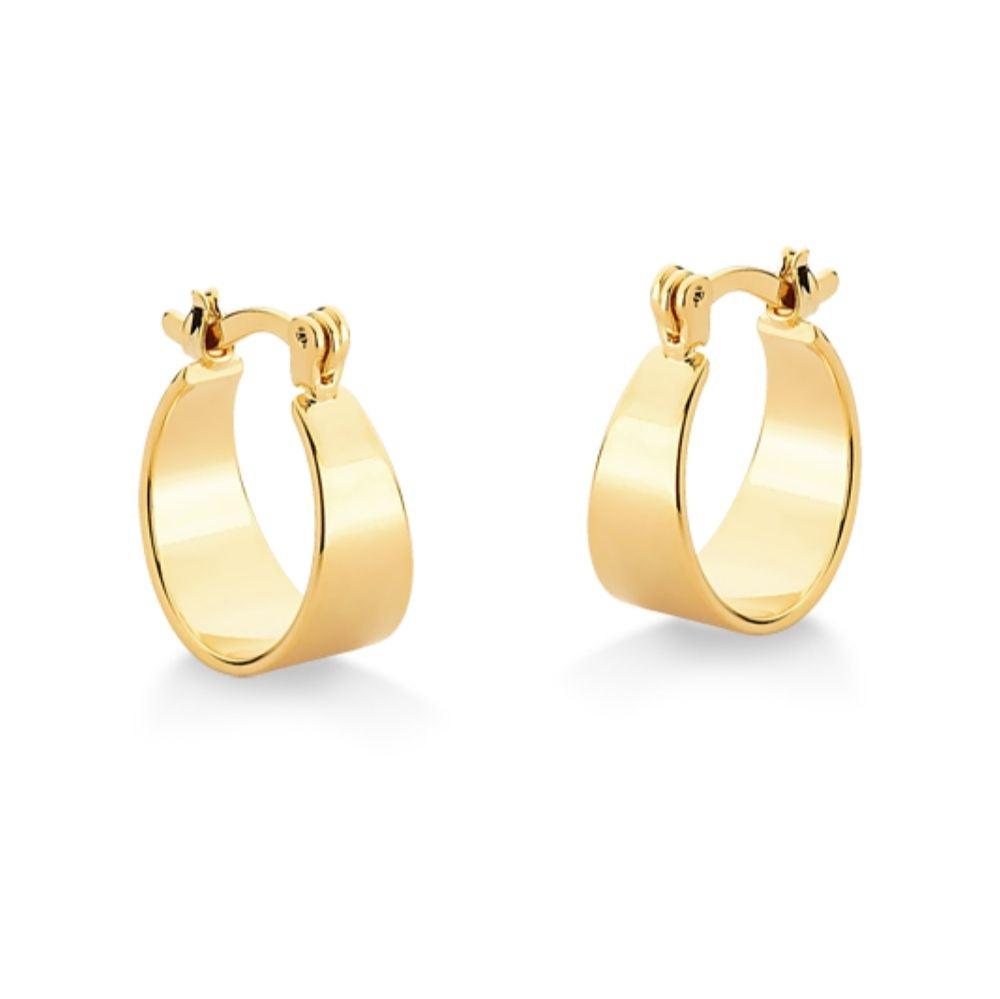 BRINCO DE ARGOLA FECHADA MÉDIO FOLHEADO A OURO 18K