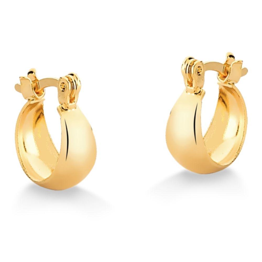 BRINCO DE ARGOLA FECHADA FOLHEADO A OURO 18K