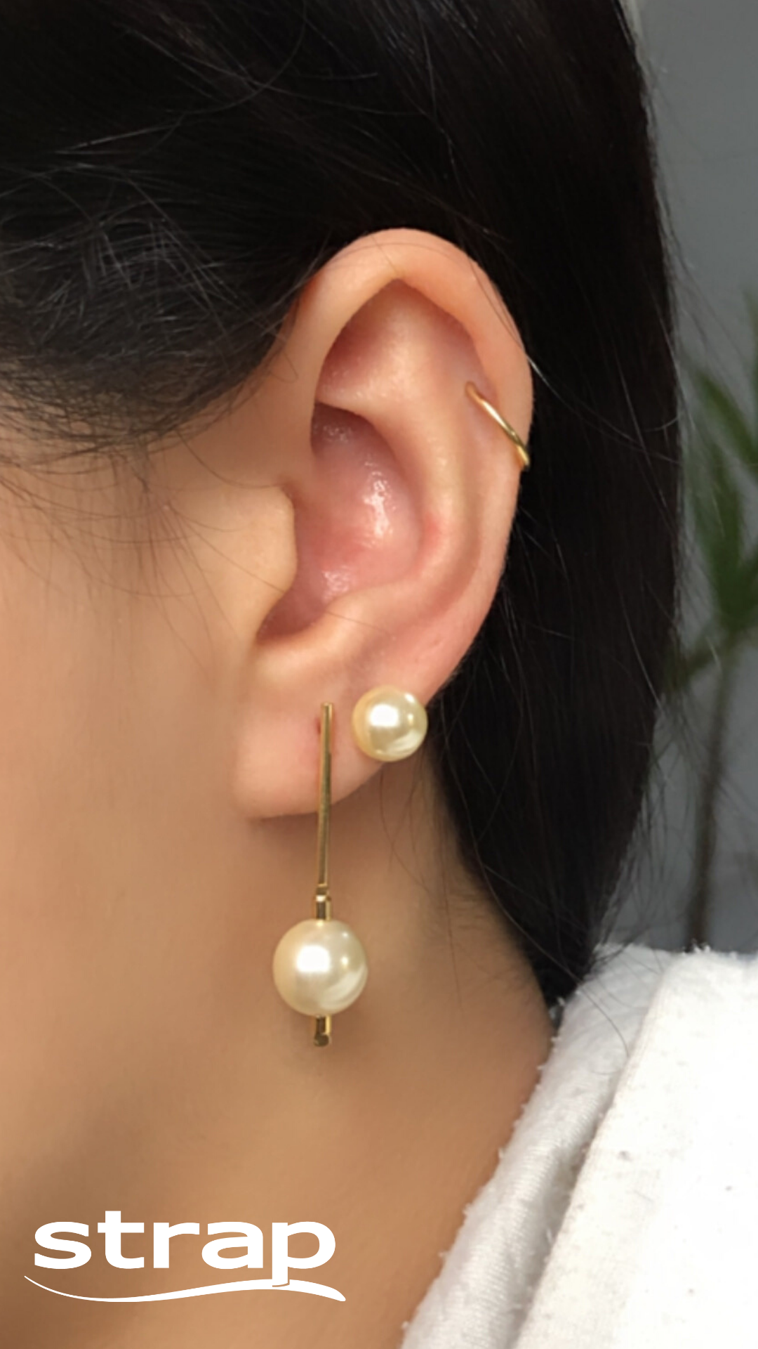 BRINCO PALITO DE PÉROLA FOLHEADO A OURO 18K
