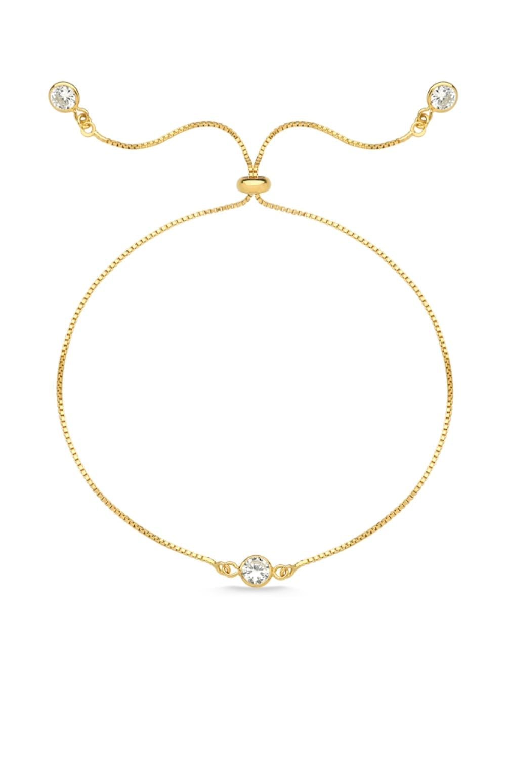 PULSEIRA REGULÁVEL COM ZIRCÔNIAS FOLHEADO A OURO 18K