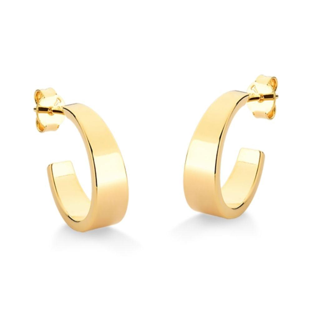 BRINCO DE ARGOLA MÉDIA FOLHEADO A OURO 18K