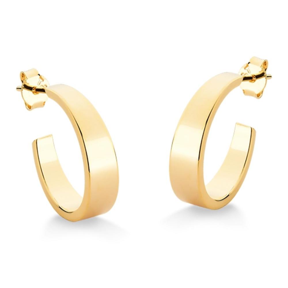 BRINCO DE ARGOLA GRANDE FOLHEADO A OURO 18K