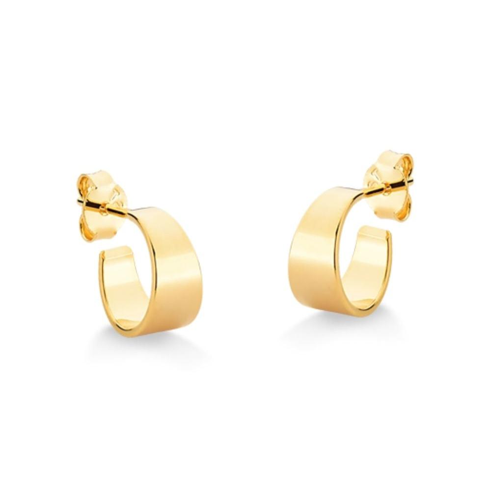 BRINCO DE ARGOLA PEQUENA FOLHEADO A OURO 18K