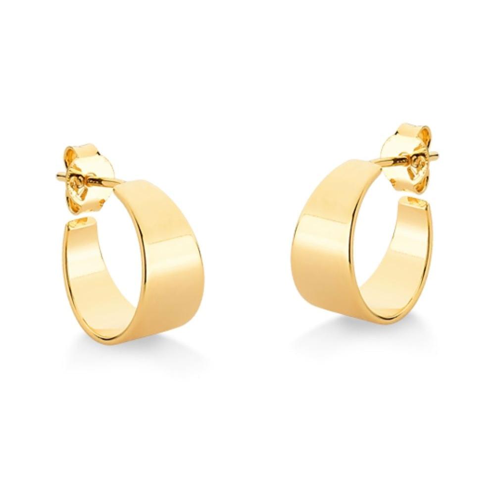 BRINCO DE ARGOLA MÉDIA FOLHEADO A OURO 18K
