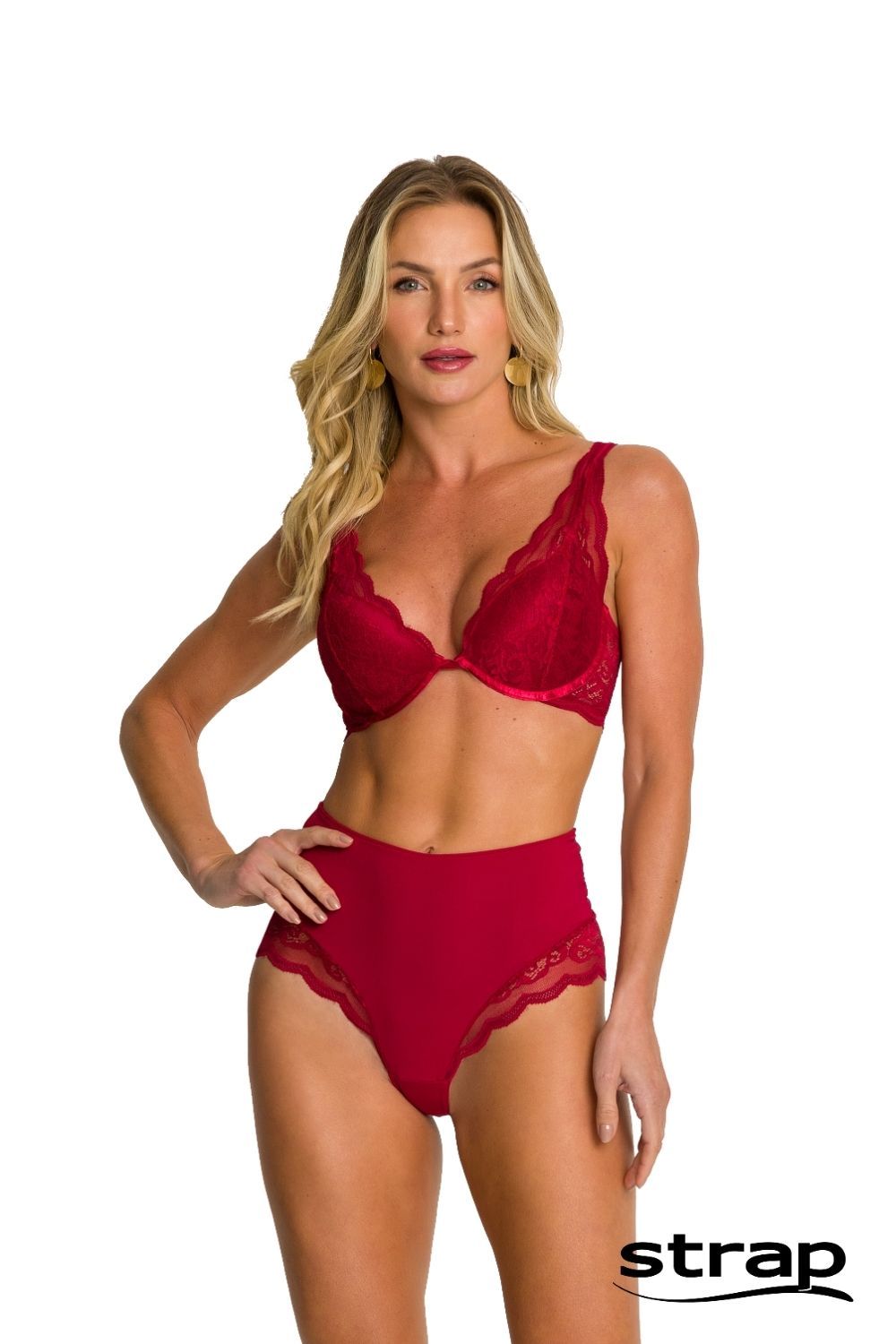 CONJUNTO DE SUTIÃ LENÇO SEM BASE E TANGA HOTPANT EM TACTEL E RENDA