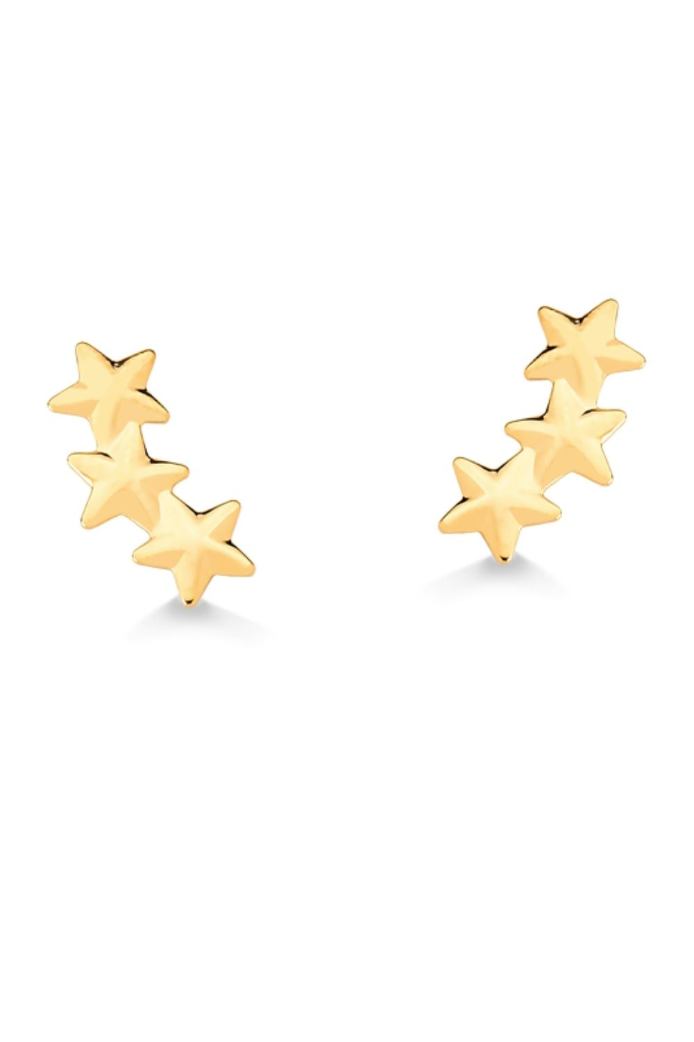 BRINCO MINI ESTRELAS FOLHEADO A OURO 18K