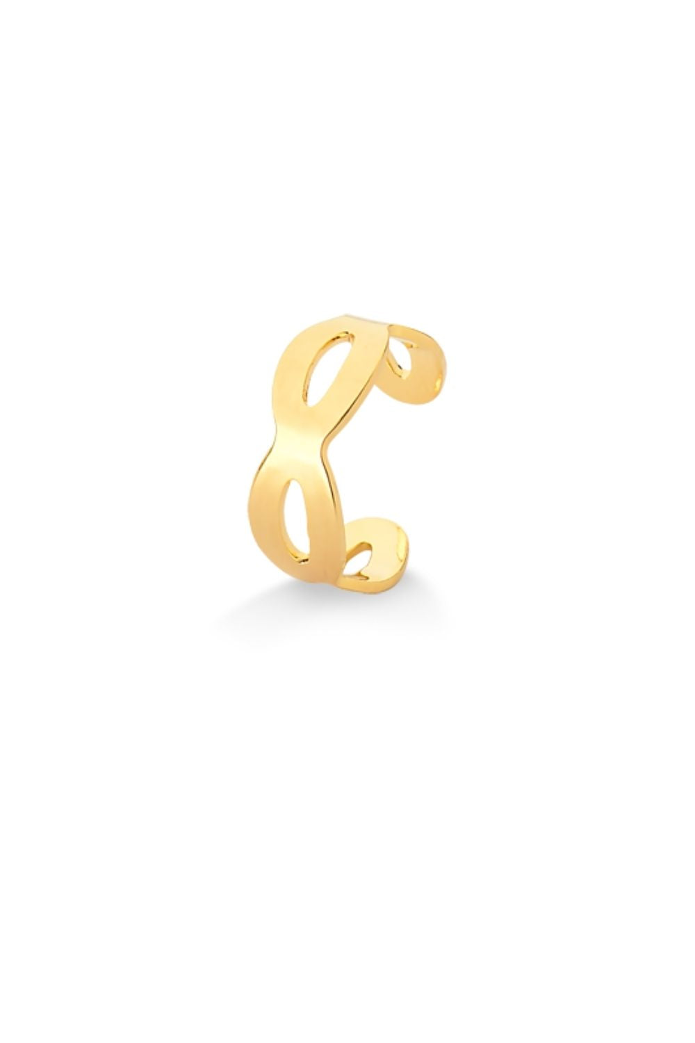 BRINCO PIERCING DE PRESSÃO INFINITO FOLHEADO A OURO 18K
