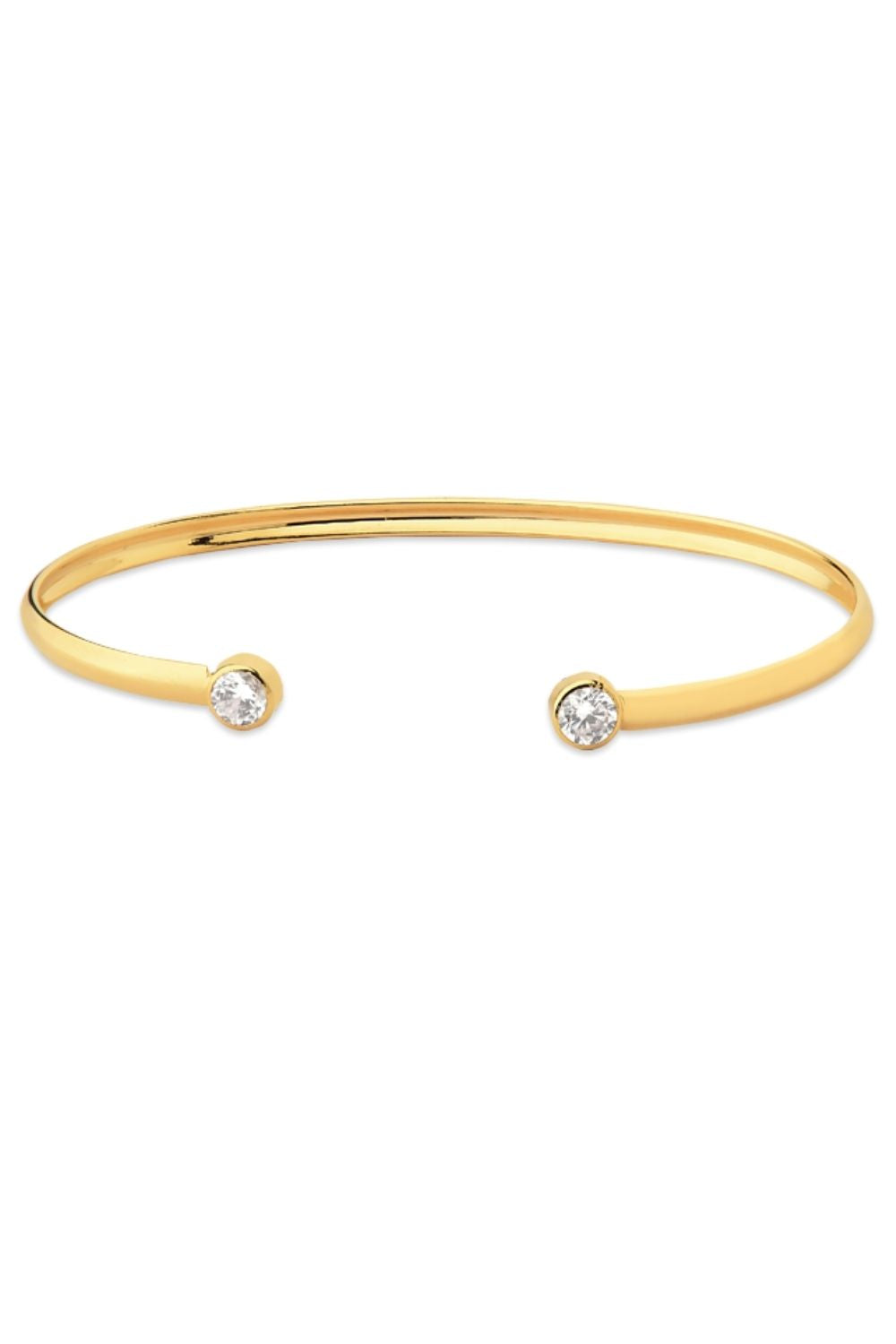 BRACELETE REGULÁVEL COM ZIRCÔNIAS FOLHEADO A OURO 18K