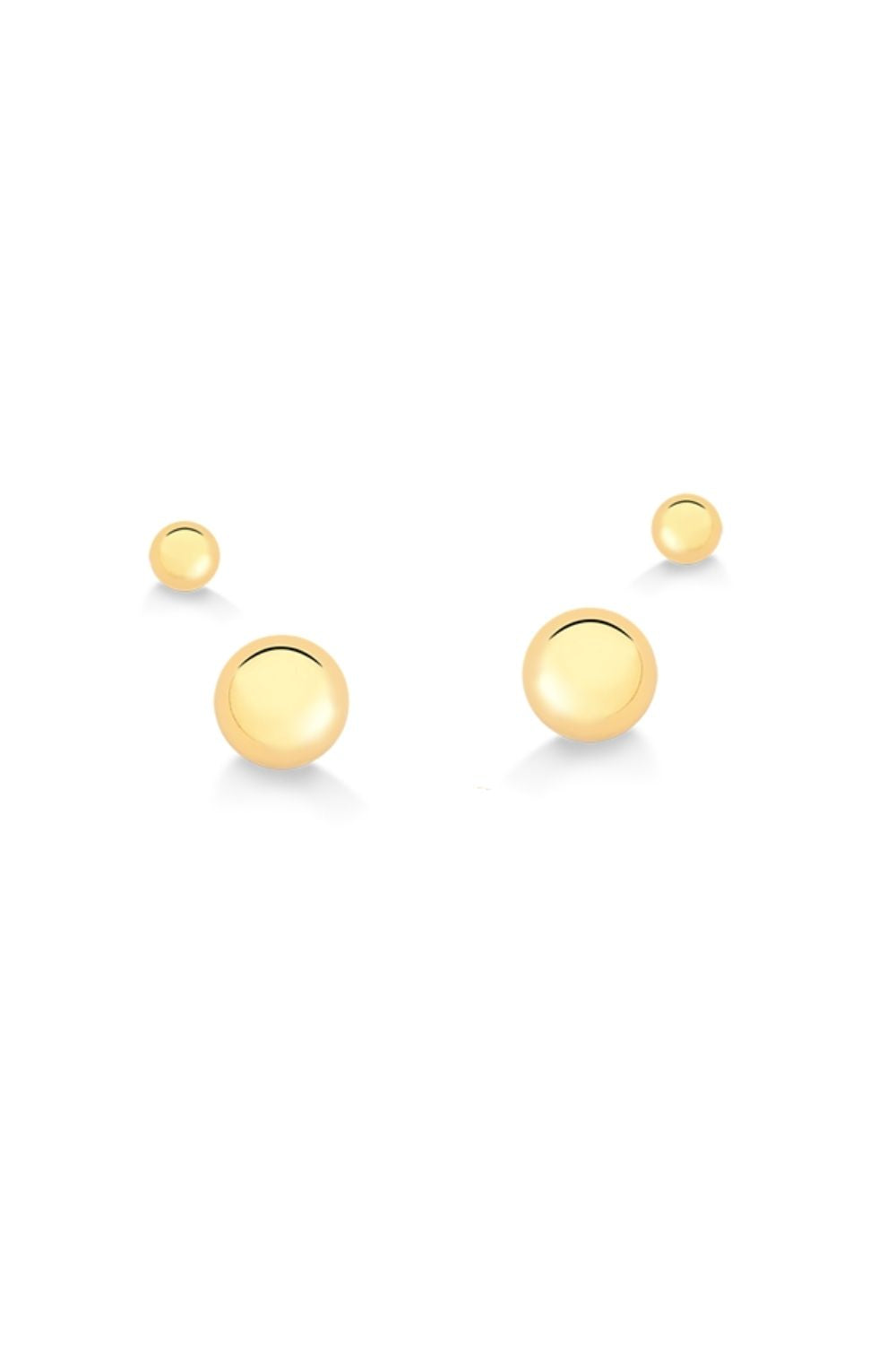 BRINCO MINI DUPLA BOTÃO CAPACETE FOLHEADO A OURO 18K