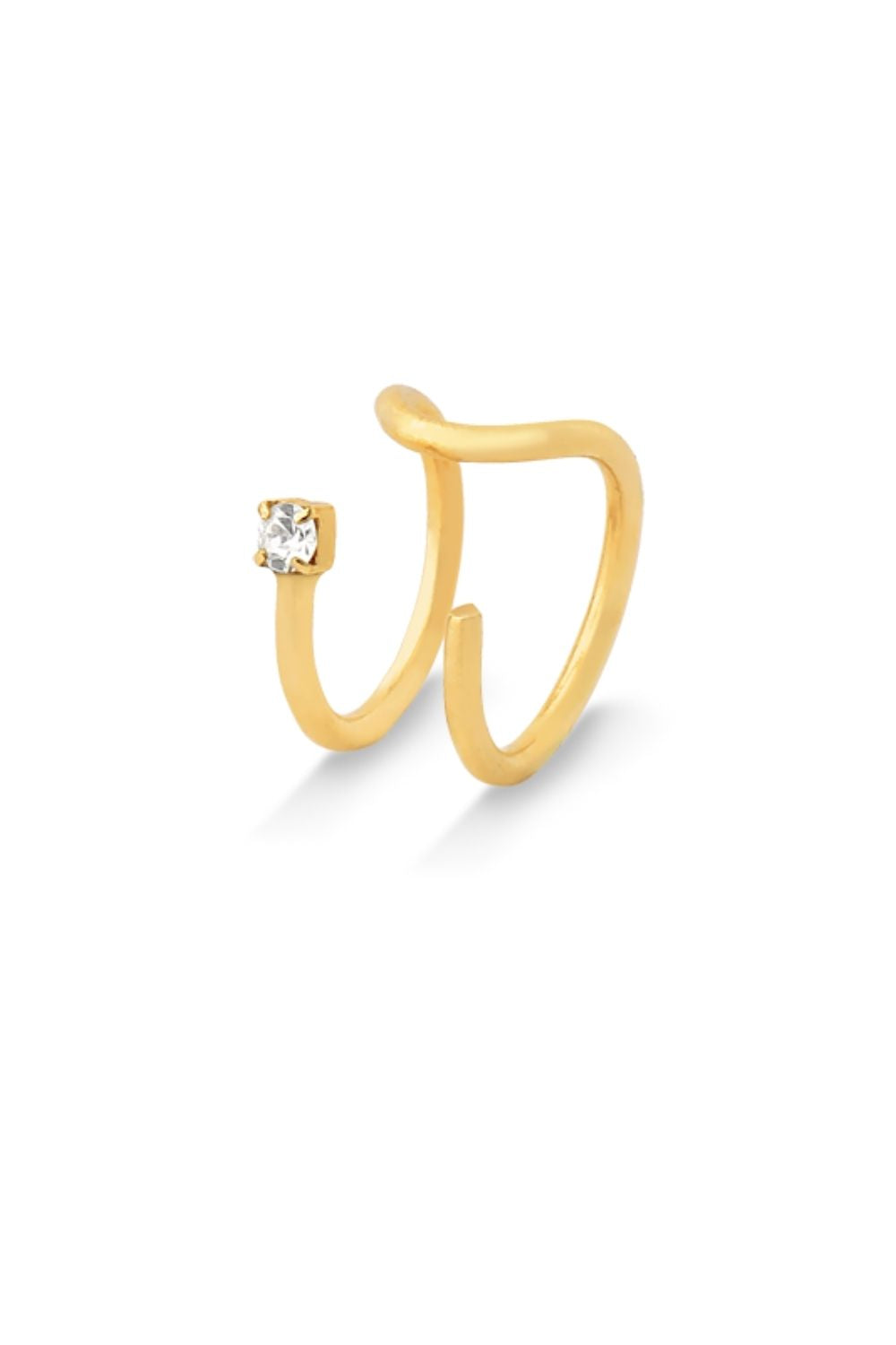 BRINCO PIERCING COM ZIRCÔNIA FOLHEADO A OURO 18K
