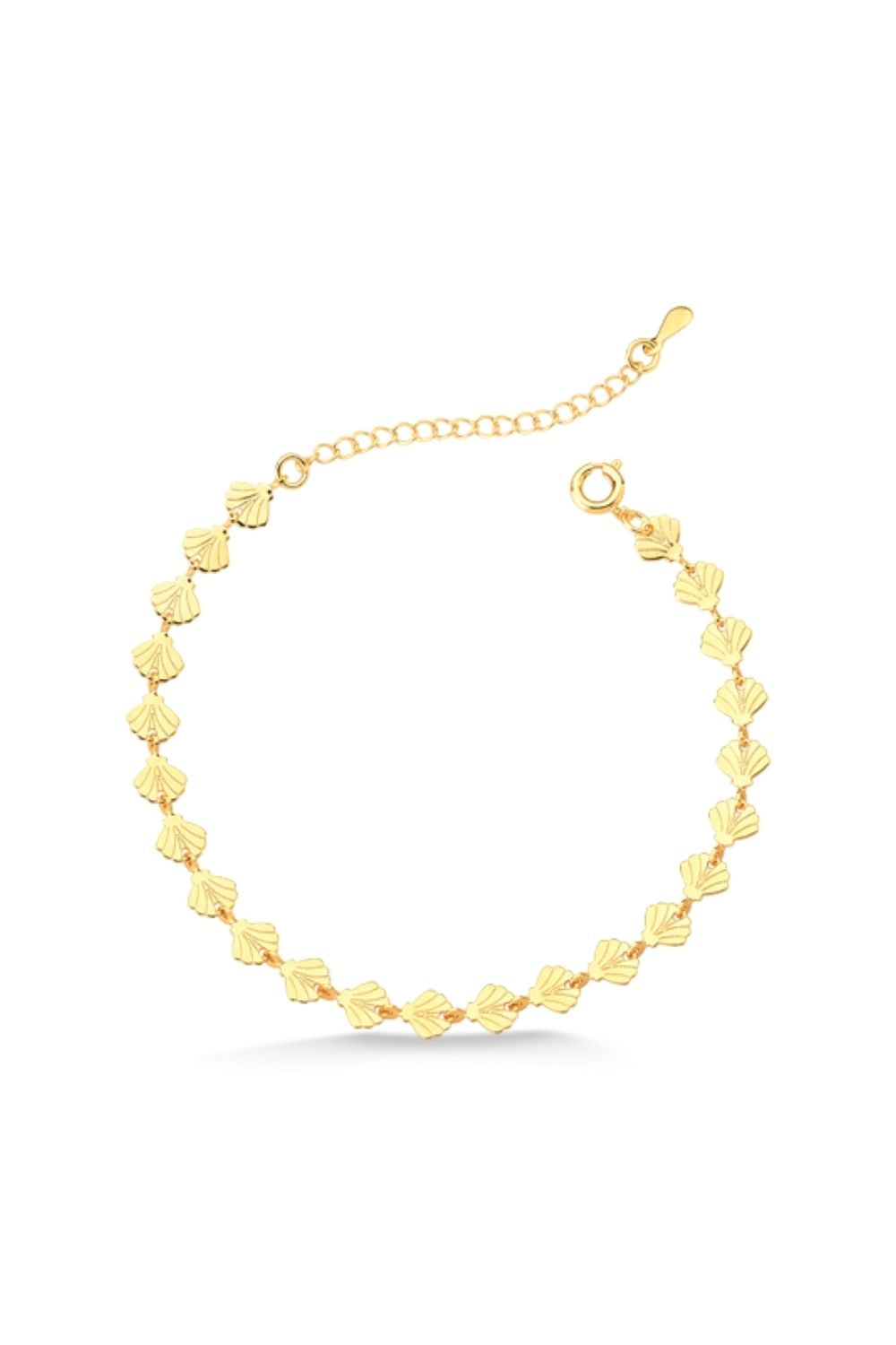 PULSEIRA DE CONCHAS FOLHEADA A OURO 18K