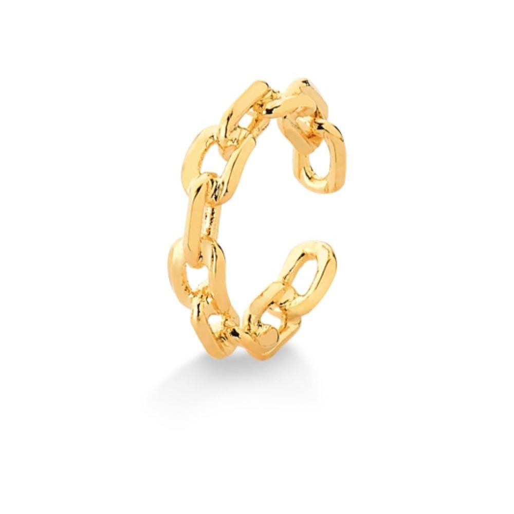 BRINCO PIERCING DE PRESSÃO EM ELO FOLHEADO A OURO 18K
