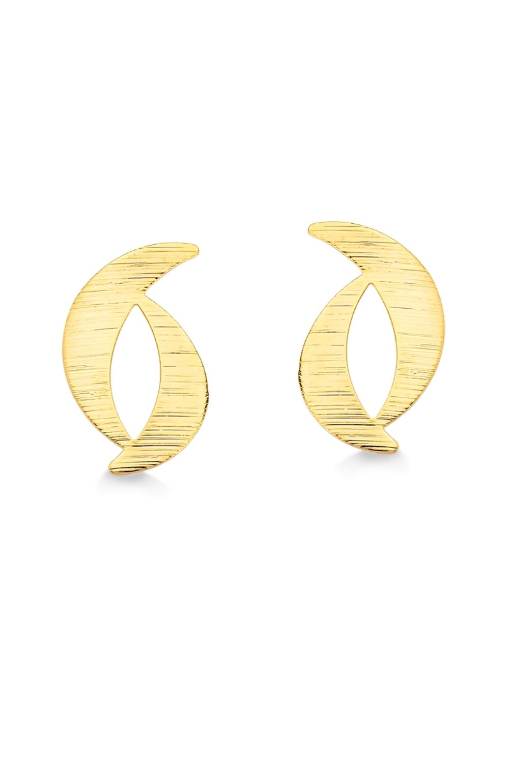 BRINCO MEIAS-LUAS FOLHEADO A OURO 18K