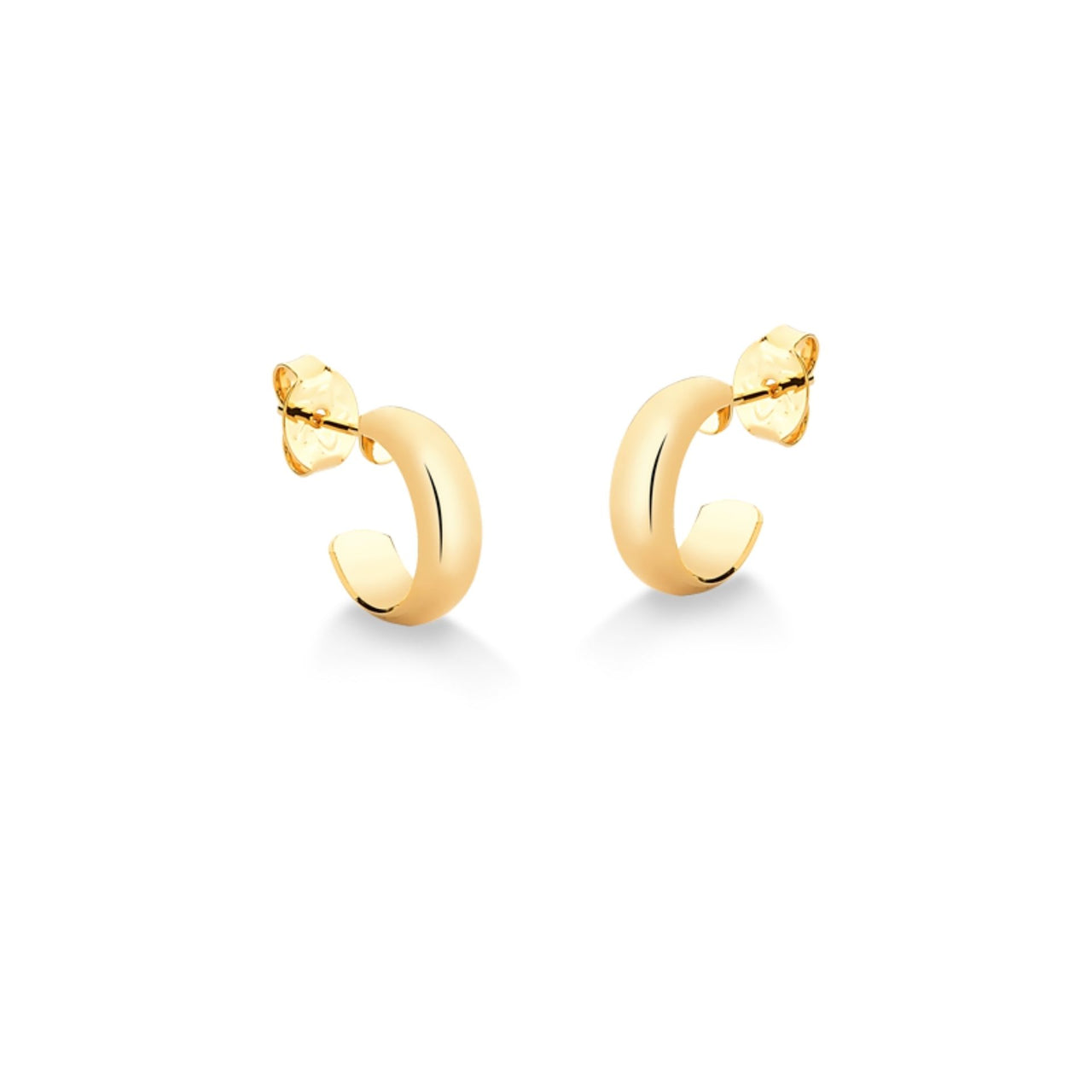 BRINCO DE ARGOLA LISA PEQUENA FOLHEADO A OURO 18K