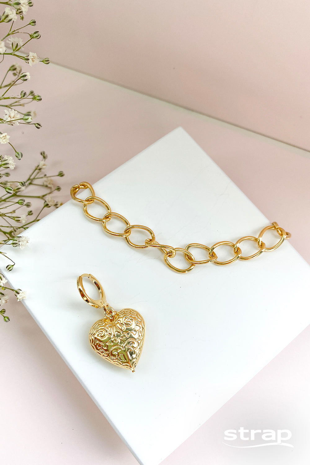 COLAR CHOKER ELO MÉDIO FOLHEADO A OURO 18K