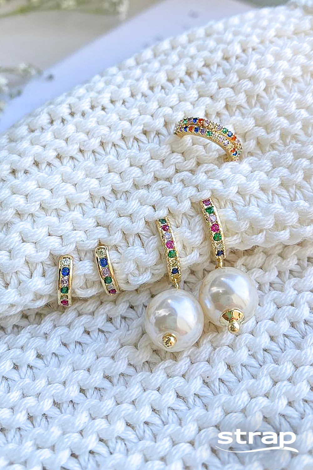 BRINCO PIERCING DE PRESSÃO CRAVEJADAS COM ZIRCONIA COLORIDA FOLHEADO A OURO 18K
