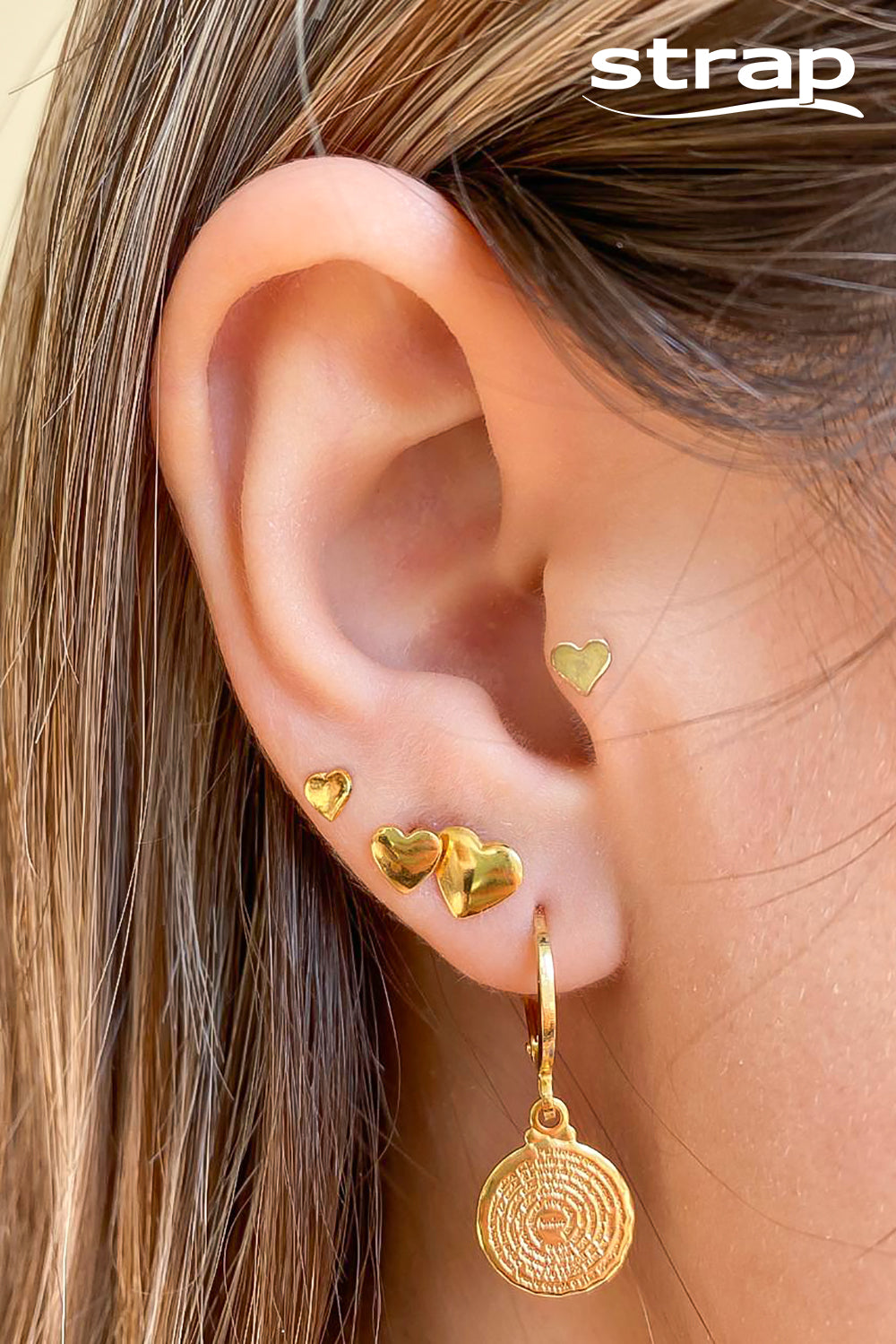 BRINCO DE ARGOLA COM ORAÇÃO DO PAI NOSSO FOLHEADO A OURO 18K