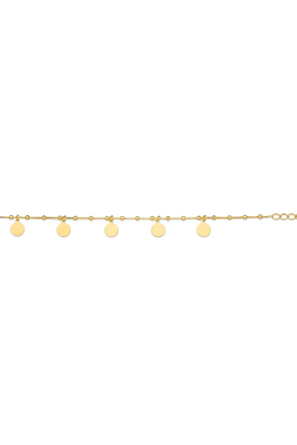 PULSEIRA COM CONFETES E BOLINHAS FOLHEADO A OURO 18K