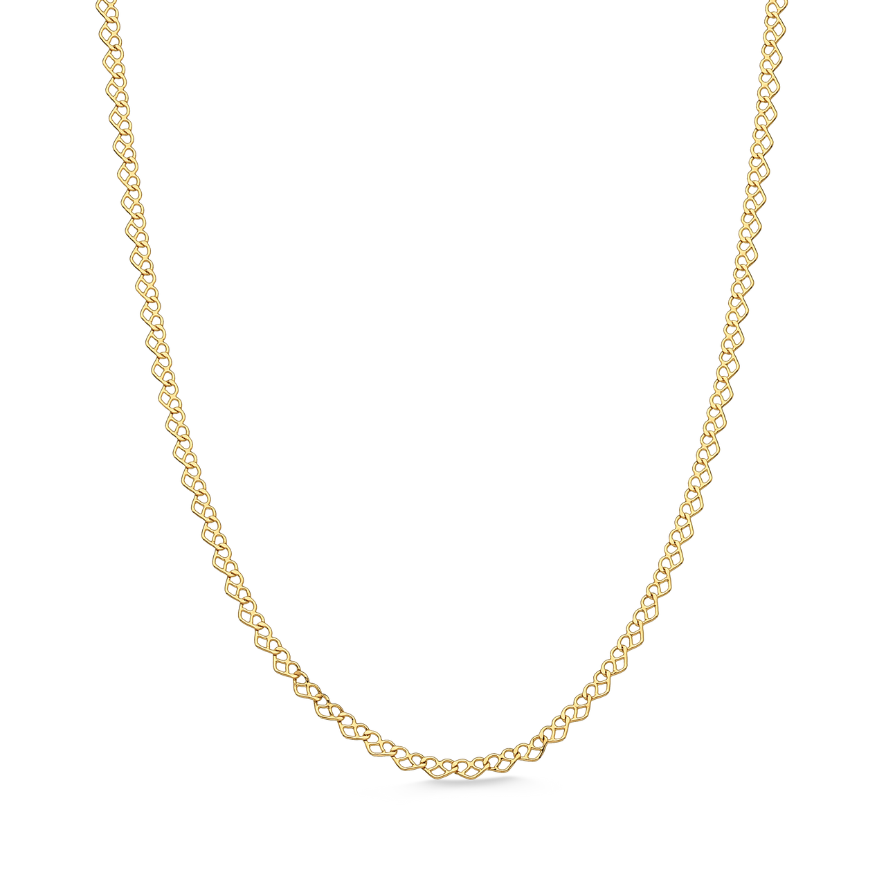 COLAR LONGO MINI CORAÇÕES FOLHEADO A OURO 18K