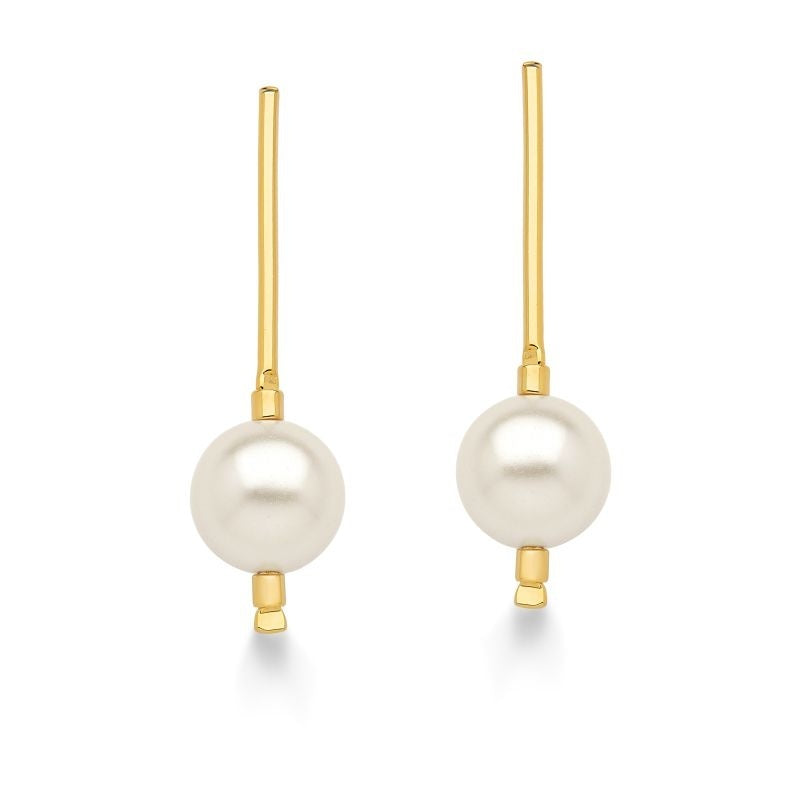 BRINCO PALITO DE PÉROLA FOLHEADO A OURO 18K