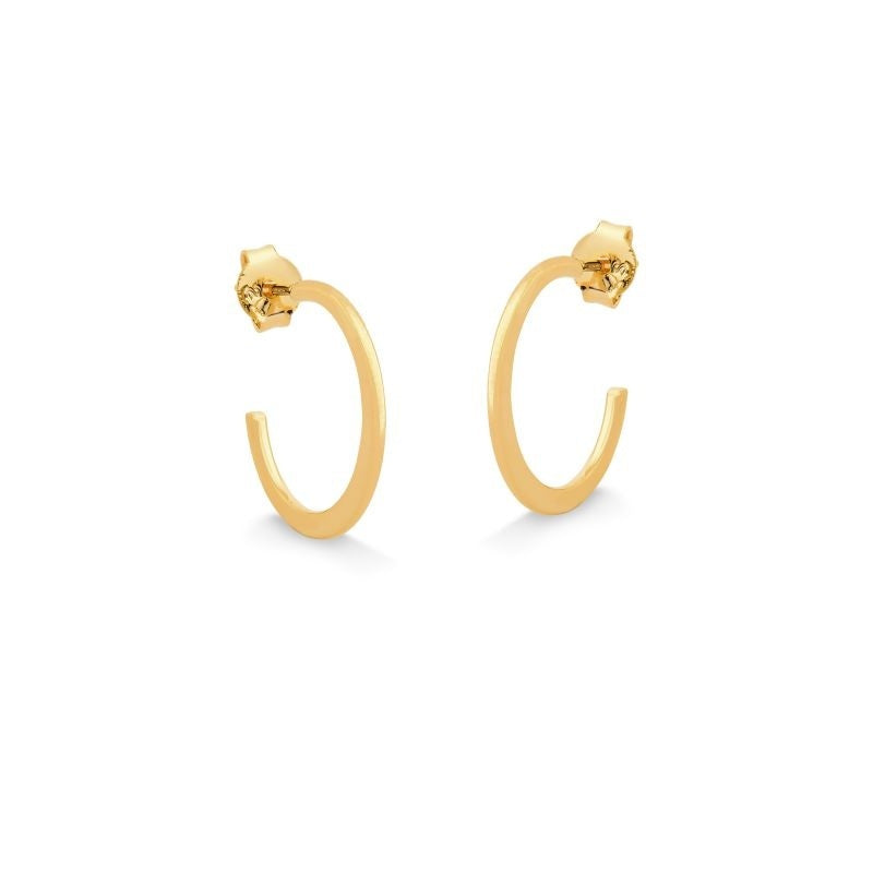BRINCO DE ARGOLA PEQUENA LISA FOLHEADO A OURO 18K