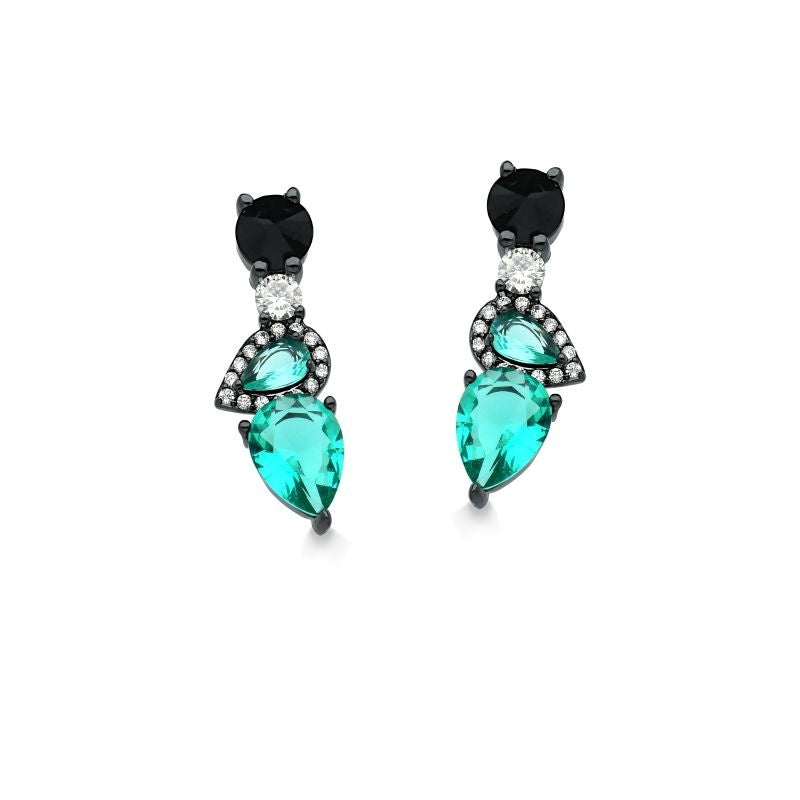 BRINCO EAR CUFF MIRALOY BANHADO EM RÓDIO NEGRO