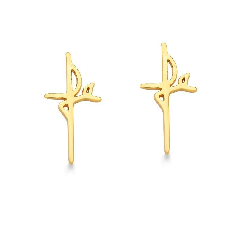 BRINCO FÉ MÉDIO FOLHEADO A OURO 18K