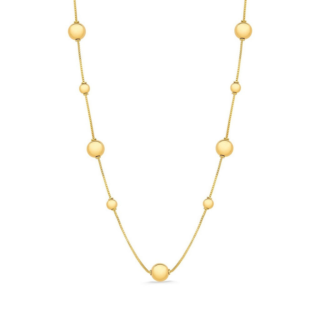 COLAR DE BOLAS FOLHEADO A OURO 18K