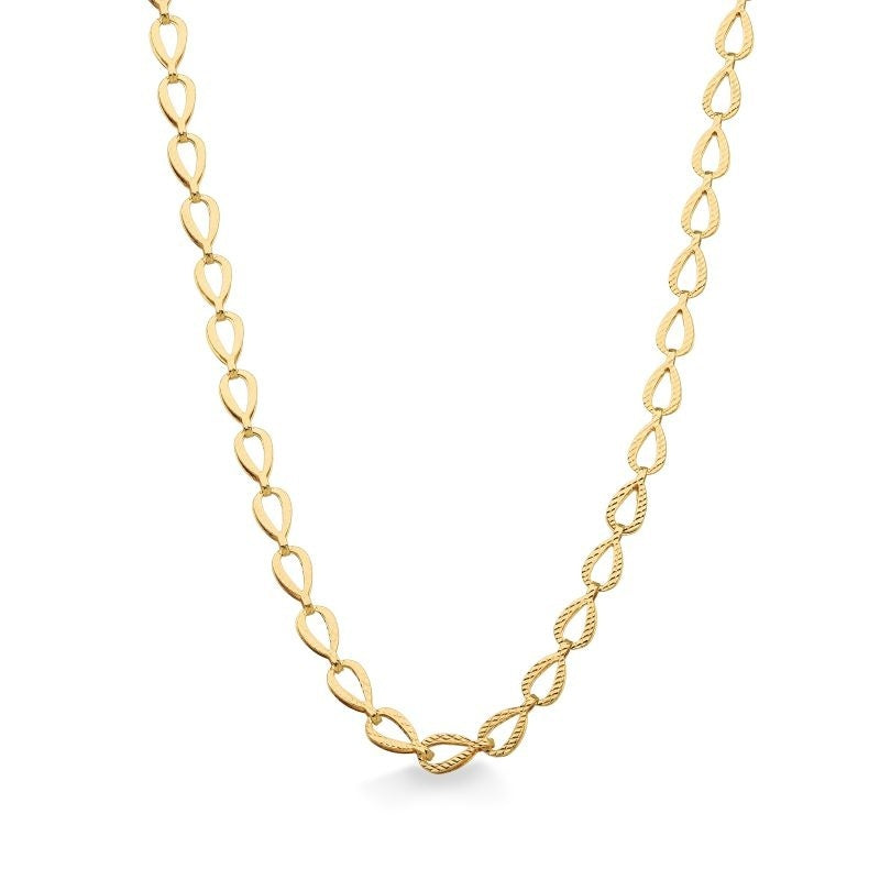 COLAR CHOKER ELO GOTAS FOLHEADO A OURO 18K
