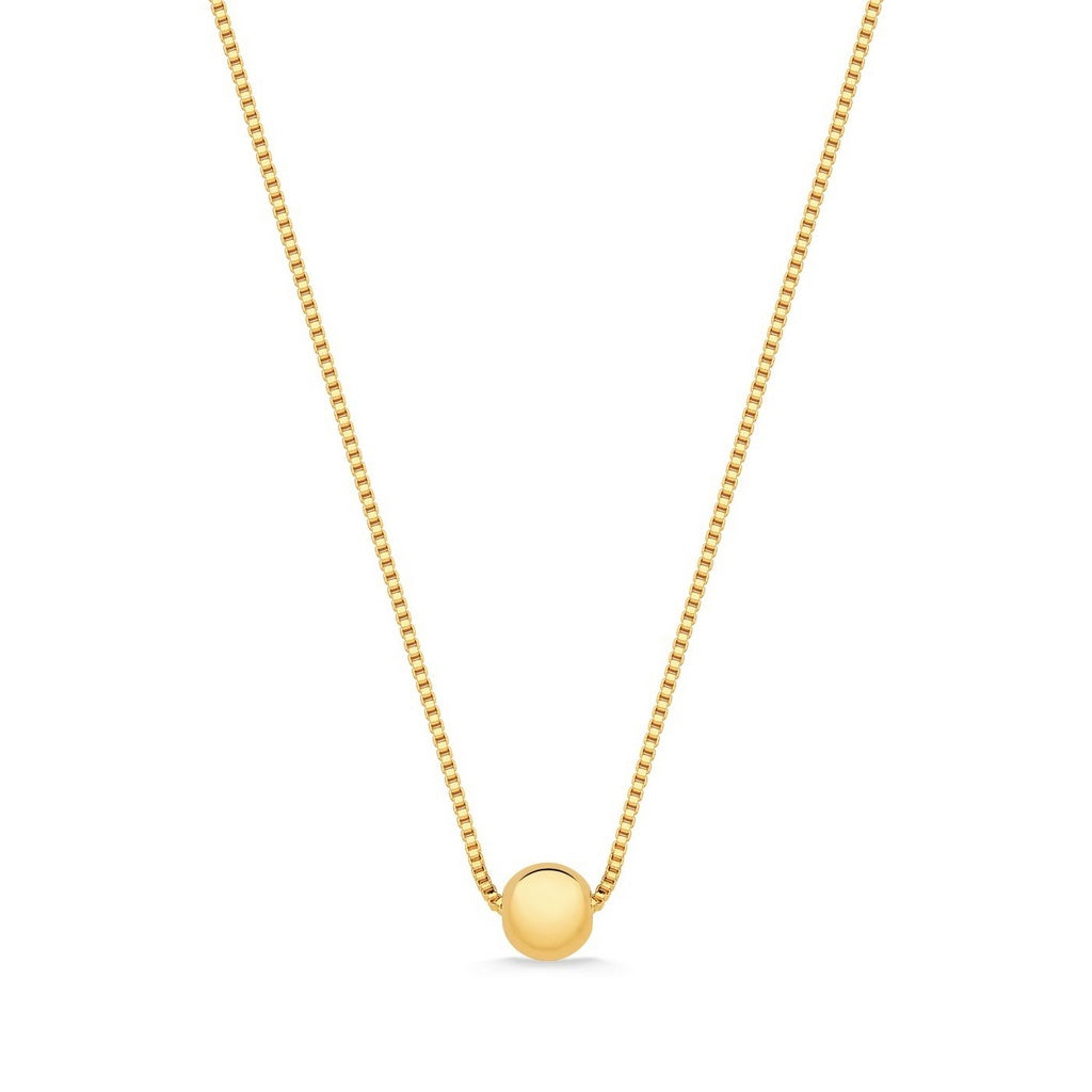 COLAR DE BOLA PEQUENA FOLHEADO DE OURO 18K