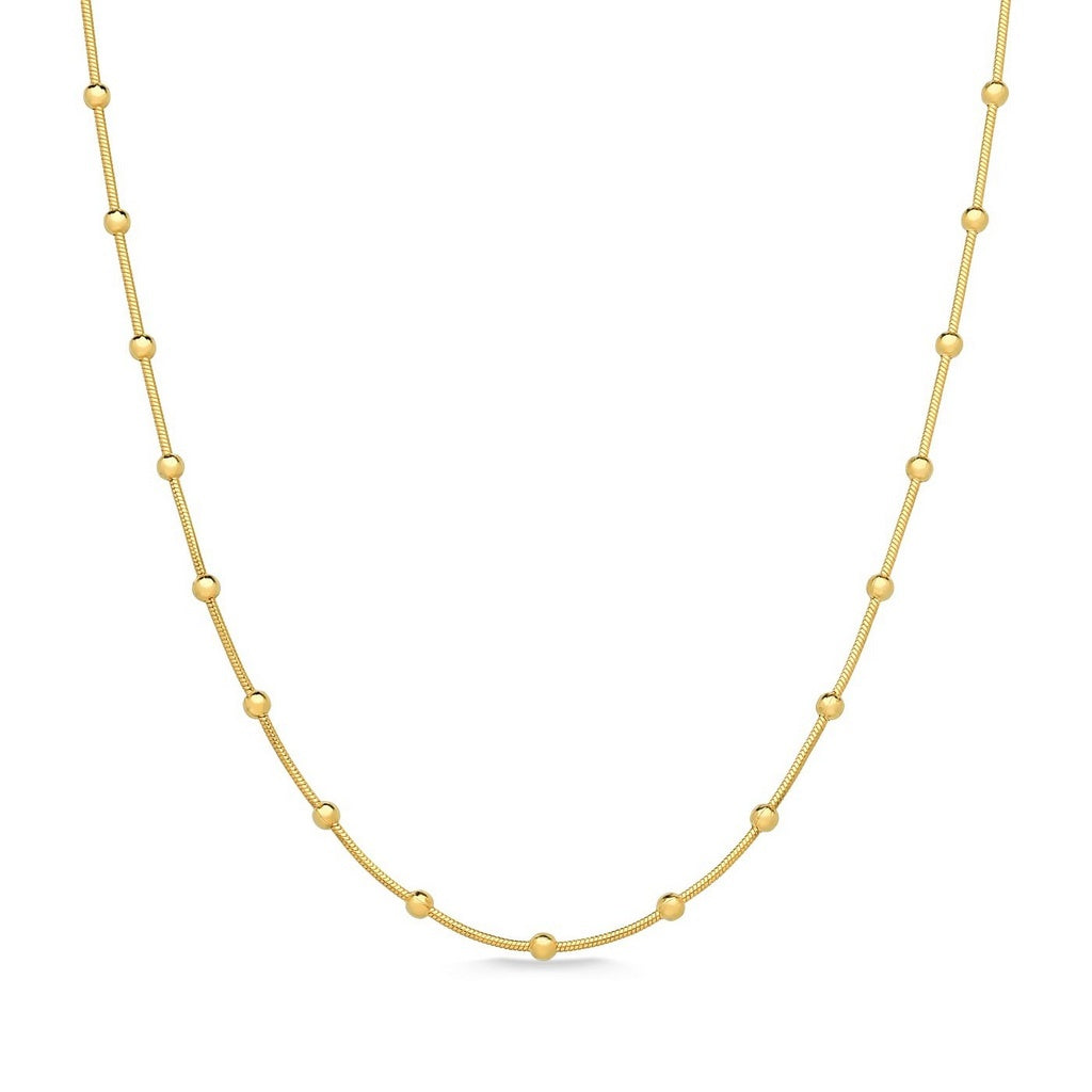 COLAR DE BOLINHAS FOLHEADO A OURO 18K