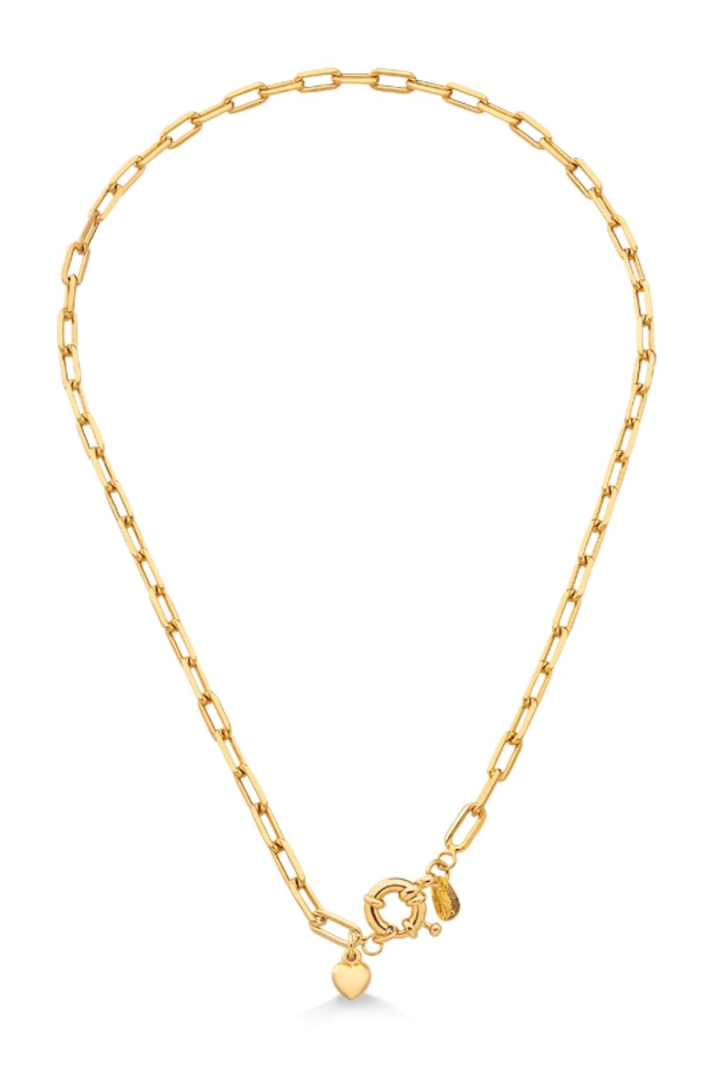 CORRENTE  COM FECHO BÓIA FOLHEADO A OURO 18K