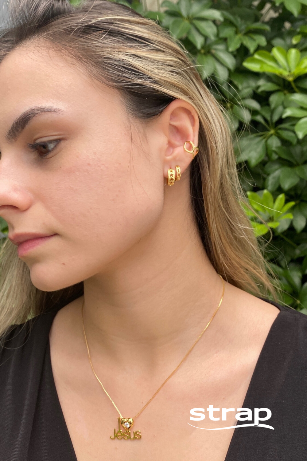 BRINCO PIERCING DE ELOS FOLHEADO A OURO 18K
