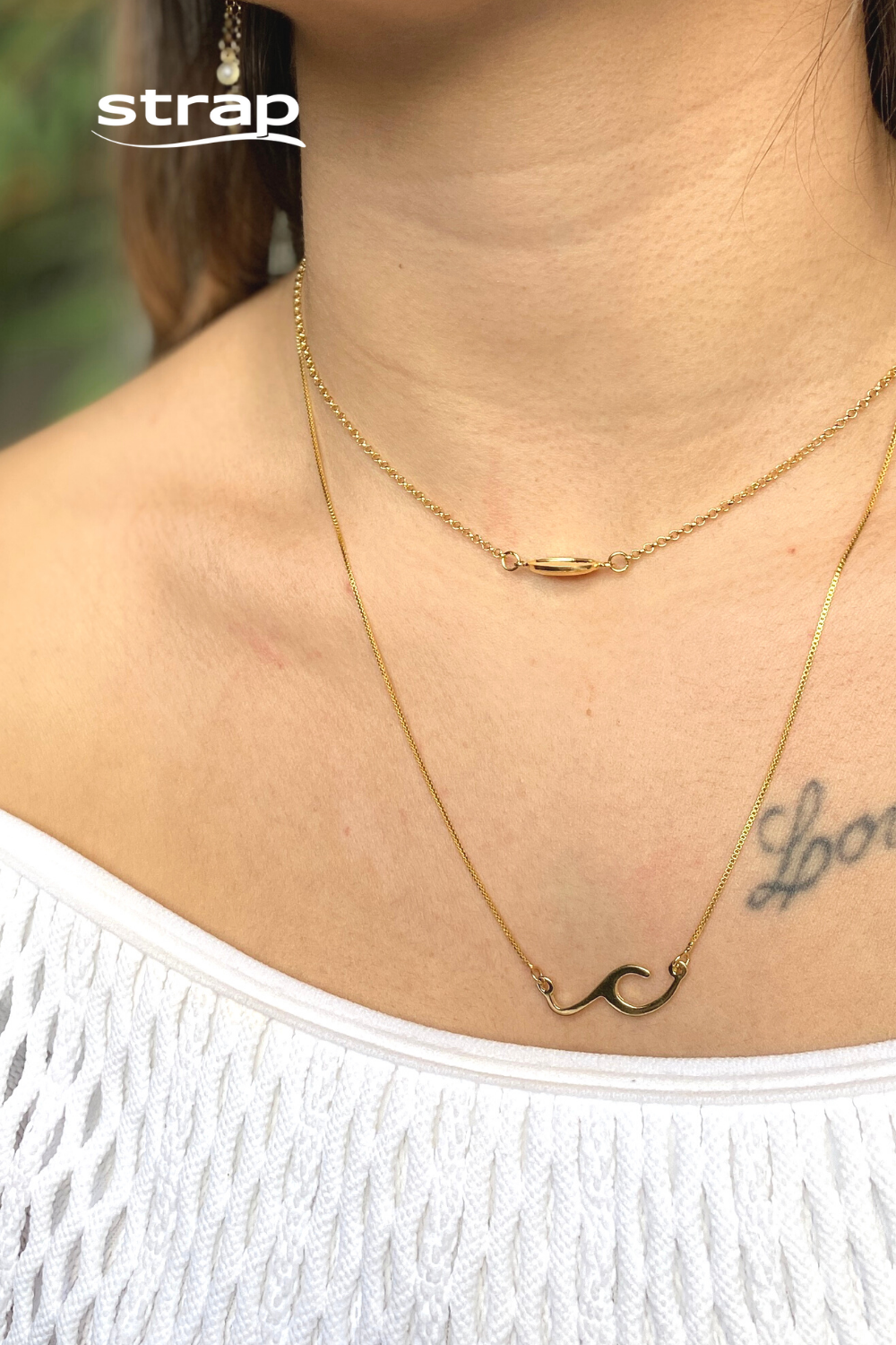 COLAR ONDA DO MAR FOLHEADO A OURO 18K
