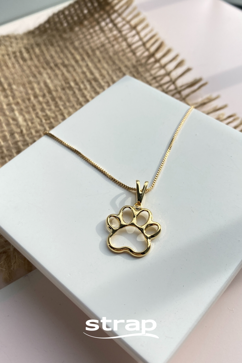 COLAR PATINHA PET FOLHEADO A OURO 18K