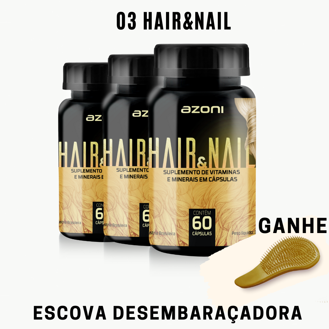HAIR & NAIL- CABELO E UNHA 3 UNIDADES