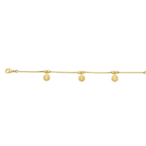 PULSEIRA COM MEDALHAS DE SÃO BENTO FOLHEADA A OURO 18K