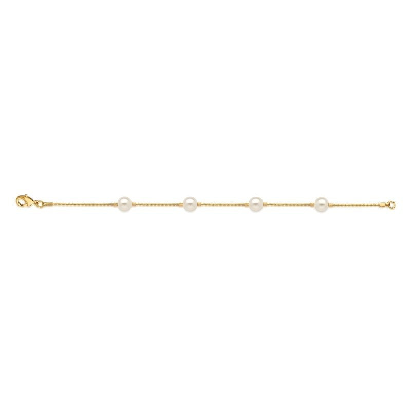 PULSEIRA DE PÉROLA FOLHEADA A OURO 18K